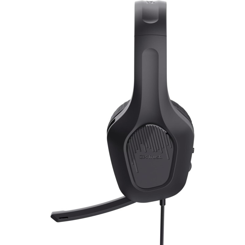 Trust Gaming GXT 415 Zirox Cuffie Gaming Leggere con Driver da 50 mm per PC, Xbox, PS4, PS5, Switch, Mobile, Jack Audio 3.5 mm, Cavo 2m, Cuffie con Microfono Over-Ear - Nero - Nero