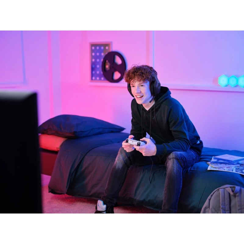 Trust Gaming GXT 415 Zirox Cuffie Gaming Leggere con Driver da 50 mm per PC, Xbox, PS4, PS5, Switch, Mobile, Jack Audio 3.5 mm, Cavo 2m, Cuffie con Microfono Over-Ear - Nero - Nero