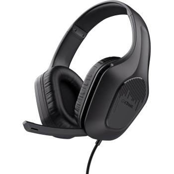 Trust Gaming GXT 415 Zirox Cuffie Gaming Leggere con Driver da 50 mm per PC, Xbox, PS4, PS5, Switch, Mobile, Jack Audio 3.5 mm, Cavo 2m, Cuffie con Microfono Over-Ear - Nero - Nero