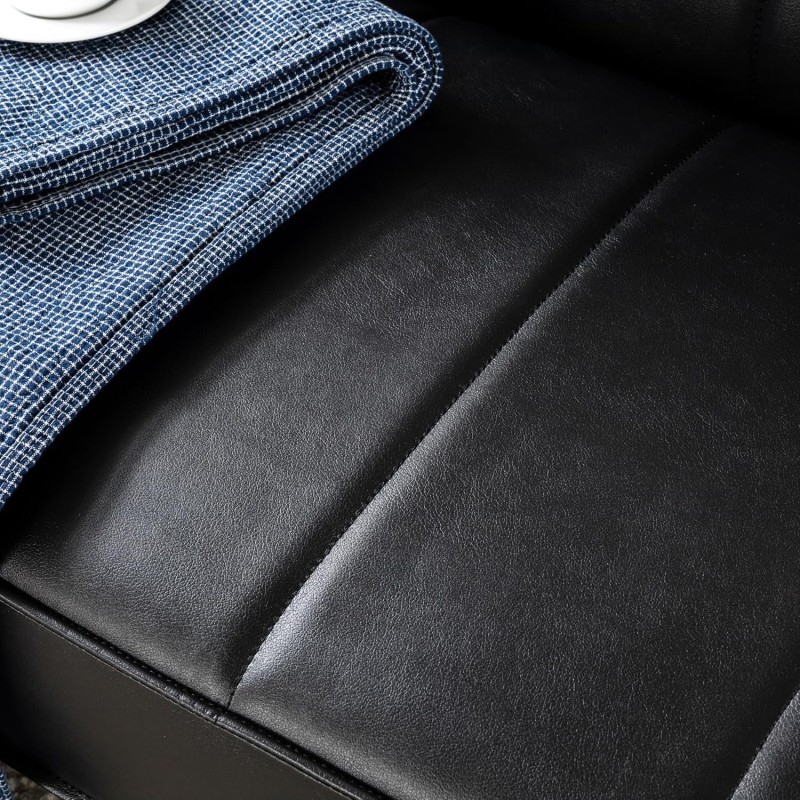 Zinus Quinn Divano letto Clic Clac - Divano letto pieghevole 2 in 1 - Adatto a camere per ospiti e piccoli spazi - PVC nero - Nero Zinus Quinn Divano letto Clic Clac - Divano letto pieghevole 2 in 1 - Adatto a camere per ospiti e piccoli spazi - PVC nero - Nero