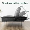 Zinus Quinn Divano letto Clic Clac - Divano letto pieghevole 2 in 1 - Adatto a camere per ospiti e piccoli spazi - PVC nero - Nero Zinus Quinn Divano letto Clic Clac - Divano letto pieghevole 2 in 1 - Adatto a camere per ospiti e piccoli spazi - PVC nero - Nero