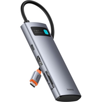 Baseus Hub USB C 7 in 1 Adattatore con HDMI 4K@60Hz, PD 100W, 3 USB-A 3.0 5Gbps, Lettore Schede SD/TF, Docking Station per Computer Portatili per MacBook/Surface Pro/iPad/Steam Deck/Rog Ally/Samsung Baseus Hub USB C 7 in 1 Adattatore con HDMI 4K@60Hz, PD 100W, 3 USB-A 3.0 5Gbps, Lettore Schede SD/TF, Docking Station per Computer Portatili per MacBook/Surface Pro/iPad/Steam Deck/Rog Ally/Samsung