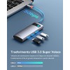 Baseus Hub USB C 7 in 1 Adattatore con HDMI 4K@60Hz, PD 100W, 3 USB-A 3.0 5Gbps, Lettore Schede SD/TF, Docking Station per Computer Portatili per MacBook/Surface Pro/iPad/Steam Deck/Rog Ally/Samsung
