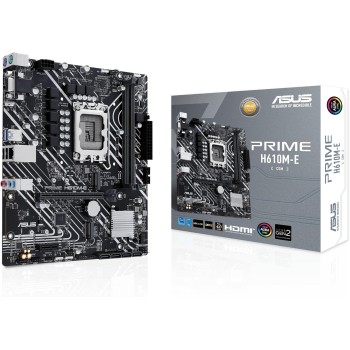 ASUS PRIME H610M-E-CSM Scheda madre Intel Micro ATX, DDR5 LGA 1700, 4 SATA 6Gb/s, 2 slot M.2, Ethernet Realtek, DisplayPort, HDMI, USB 3.2 Gen 2 e Type-C, Aura Sync ASUS PRIME H610M-E-CSM Scheda madre Intel Micro ATX, DDR5 LGA 1700, 4 SATA 6Gb/s, 2 slot M.2, Ethernet Realtek, DisplayPort, HDMI, USB 3.2 Gen 2 e Type-C, Aura Sync