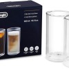 De'Longhi 2 Bicchieri Termici di Vetro a Doppia Parete DLSC325, Vetro Resistente in Borosilicato, Confortevole da Tenere, Senza Condensazione, Lavabile in Lavastoviglie, Capacità 300ml