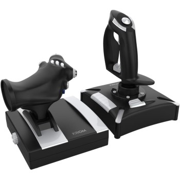 KROM K-FLIGHT - Set di joystick, simulatori di volo, stick per acceleratore/sterzo, modalità di vibrazione interna, impugnatura sintetica, 2 assi, 2 POV, 16 pulsanti, PC, PS4, Xbox One, Nero KROM K-FLIGHT - Set di joystick, simulatori di volo, stick per acceleratore/sterzo, modalità di vibrazione interna, impugnatura sintetica, 2 assi, 2 POV, 16 pulsanti, PC, PS4, Xbox One, Nero