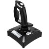KROM K-FLIGHT - Set di joystick, simulatori di volo, stick per acceleratore/sterzo, modalità di vibrazione interna, impugnatura sintetica, 2 assi, 2 POV, 16 pulsanti, PC, PS4, Xbox One, Nero