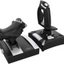 KROM K-FLIGHT - Set di joystick, simulatori di volo, stick per acceleratore/sterzo, modalità di vibrazione interna, impugnatura sintetica, 2 assi, 2 POV, 16 pulsanti, PC, PS4, Xbox One, Nero