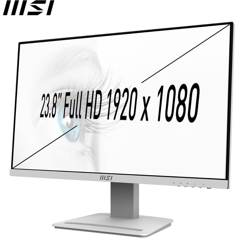 MSI PRO MP243XW Monitor da 23.8" Full HD - Pannello IPS 1920 x 1080, 100 Hz, Schermo eye-friendly, Montabile VESA, Altoparlanti Integrati, Supporto Display Kit, Inclinabile - HDMI 1.4, DP 1.2a - 24" Bianco MSI PRO MP243XW Monitor da 23.8" Full HD - Pannello IPS 1920 x 1080, 100 Hz, Schermo eye-friendly, Montabile VESA, Altoparlanti Integrati, Supporto Display Kit, Inclinabile - HDMI 1.4, DP 1.2a - 24" Bianco
