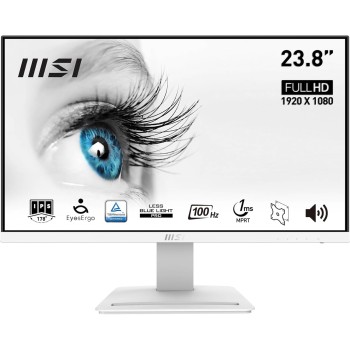 MSI PRO MP243XW Monitor da 23.8" Full HD - Pannello IPS 1920 x 1080, 100 Hz, Schermo eye-friendly, Montabile VESA, Altoparlanti Integrati, Supporto Display Kit, Inclinabile - HDMI 1.4, DP 1.2a - 24" Bianco MSI PRO MP243XW Monitor da 23.8" Full HD - Pannello IPS 1920 x 1080, 100 Hz, Schermo eye-friendly, Montabile VESA, Altoparlanti Integrati, Supporto Display Kit, Inclinabile - HDMI 1.4, DP 1.2a - 24" Bianco