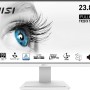 MSI PRO MP243XW Monitor da 23.8" Full HD - Pannello IPS 1920 x 1080, 100 Hz, Schermo eye-friendly, Montabile VESA, Altoparlanti Integrati, Supporto Display Kit, Inclinabile - HDMI 1.4, DP 1.2a - 24" Bianco