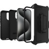 OtterBox Cover per iPhone 15 Pro Max Defender, resistente a shock e cadute, cover ultra robusta, testata 5x vs norme MIL-STD 810G,Nero - iPhone 15 Pro Max Nero