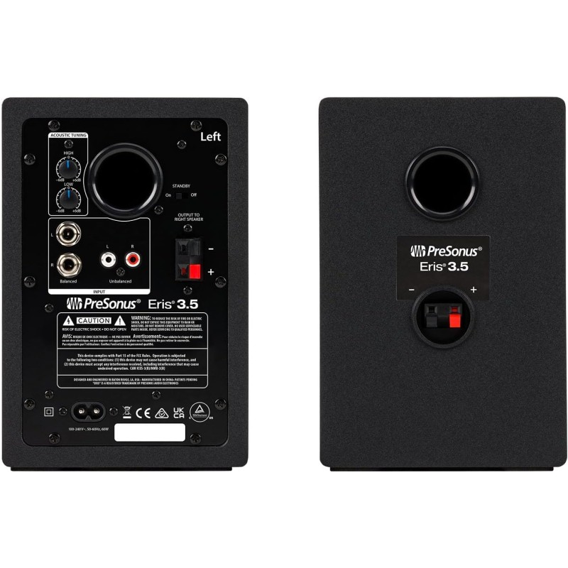 PreSonus Eris 3.5 Gen 2, Altoparlanti Attivi da Scrivania 3.5" per Multimedia, Gaming, Produzione Musicale di Qualità Studio, Potenza 50 W, Nero - 3.5" PreSonus Eris 3.5 Gen 2, Altoparlanti Attivi da Scrivania 3.5" per Multimedia, Gaming, Produzione Musicale di Qualità Studio, Potenza 50 W, Nero - 3.5"