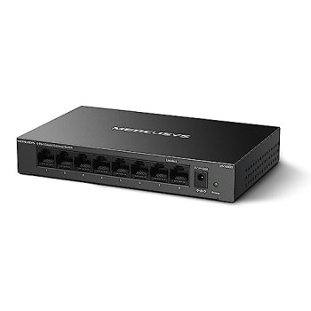 TP-Link Mercusys MS108GS Switch Ethernet 8 Porte Gigabit, Sdoppiatore Ethernet, Switch Gigabit per la Casa e l'Ufficio, Plug e Play, Montaggio Desktop, Cassa in Metallo, Durevole e Silenzioso
