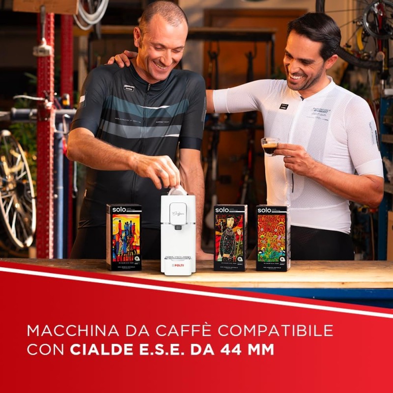 Polti Coffea S15W, Macchina per Caffè Espresso, Compatibile con Cialde E.S.E. 44 mm, Serbatoio 0.85L, Pressione Pompa 19 bar, Bianco - Bianco