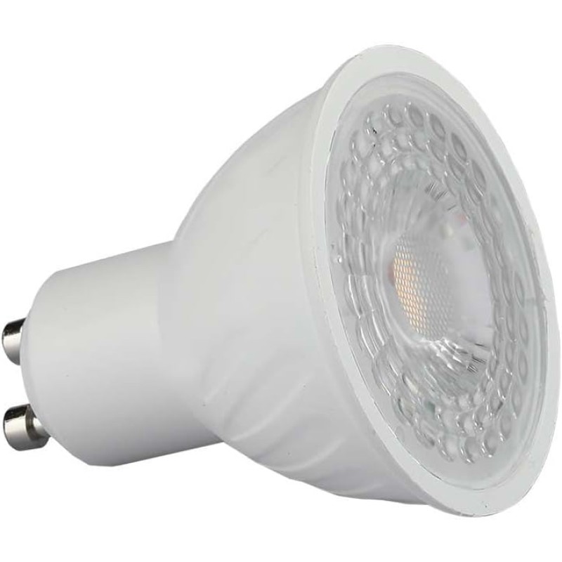 V-TAC Lampadine LED GU10-6W (Equivalenti a 60W) - 445 Lumen - Alta Luminosità - Faretto Led GU10 per Massima Efficienza e Risparmio Energetico - Luce Fredda 6400K