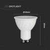 V-TAC Lampadine LED GU10-6W (Equivalenti a 60W) - 445 Lumen - Alta Luminosità - Faretto Led GU10 per Massima Efficienza e Risparmio Energetico - Luce Fredda 6400K