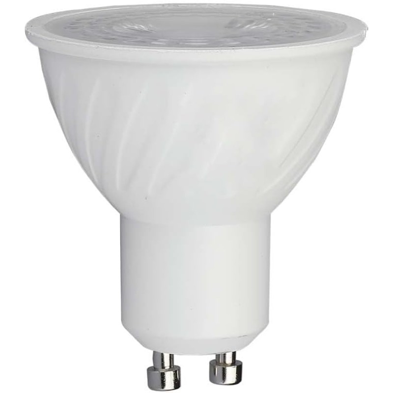V-TAC Lampadine LED GU10-6W (Equivalenti a 60W) - 445 Lumen - Alta Luminosità - Faretto Led GU10 per Massima Efficienza e Risparmio Energetico - Luce Fredda 6400K