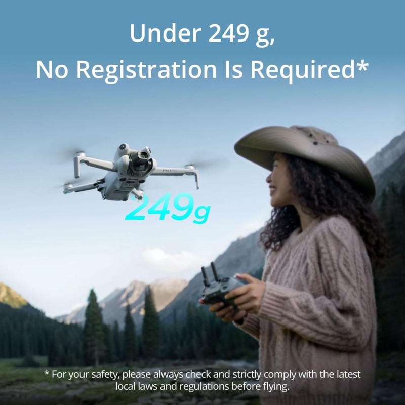 DJI Mini 4 Pro (con DJI RC 2), mini drone pieghevole per adulti con fotocamera in 4K, meno di 249 g, autonomia di volo di 34 min, trasmissione video di 20 km, rilevamento ostacoli omnidirezionale, C0 DJI Mini 4 Pro (con DJI RC 2), mini drone pieghevole per adulti con fotocamera in 4K, meno di 249 g, autonomia di volo di 34 min, trasmissione video di 20 km, rilevamento ostacoli omnidirezionale, C0