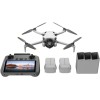 DJI Mini 4 Pro Fly More Combo con DJI RC 2 (radiocomando con schermo), mini drone con telecamera, meno di 249 g, autonomia di volo di 34 minuti, 2 batterie extra, C0