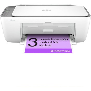HP DeskJet 2820e 588K9B, Stampante Multifunzione a Getto d'Inchiostro A4 a Colori, Fronte e Retro Manuale, 7,5 ppm, Wi-Fi, HP Smart, 3 Mesi di Inchiostro Instant Ink Inclusi, Bianca