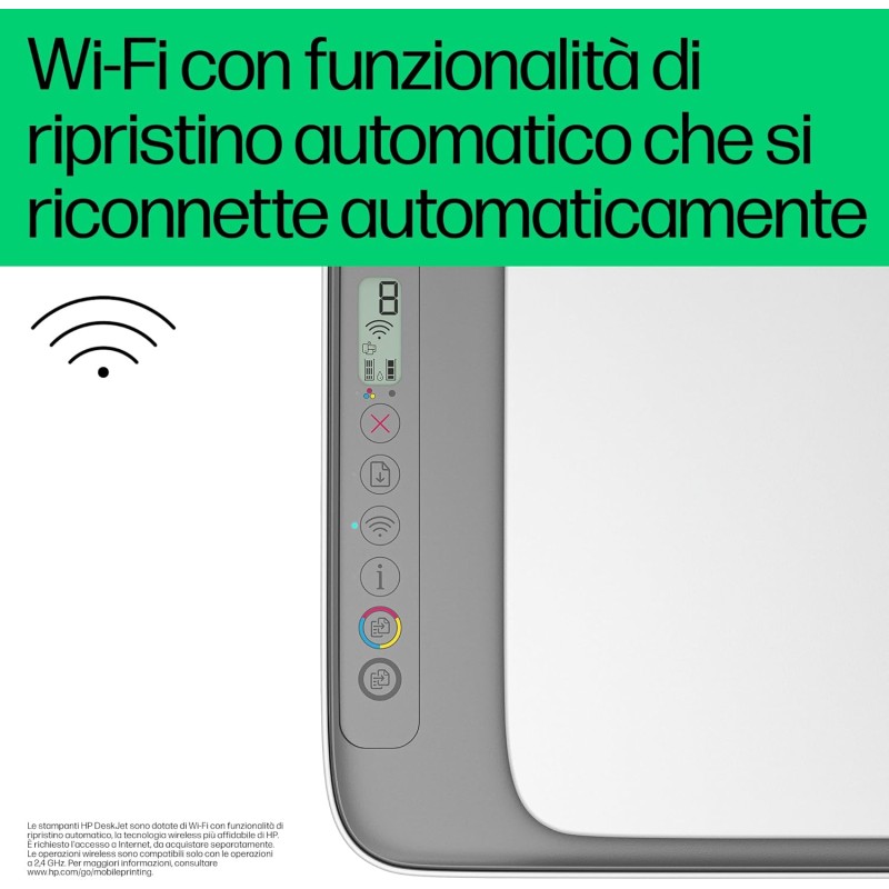 HP DeskJet 2820e 588K9B, Stampante Multifunzione a Getto d'Inchiostro A4 a Colori, Fronte e Retro Manuale, 7,5 ppm, Wi-Fi, HP Smart, 3 Mesi di Inchiostro Instant Ink Inclusi, Bianca HP DeskJet 2820e 588K9B, Stampante Multifunzione a Getto d'Inchiostro A4 a Colori, Fronte e Retro Manuale, 7,5 ppm, Wi-Fi, HP Smart, 3 Mesi di Inchiostro Instant Ink Inclusi, Bianca