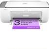 HP DeskJet 2820e 588K9B, Stampante Multifunzione a Getto d'Inchiostro A4 a Colori, Fronte e Retro Manuale, 7,5 ppm, Wi-Fi, HP Smart, 3 Mesi di Inchiostro Instant Ink Inclusi, Bianca