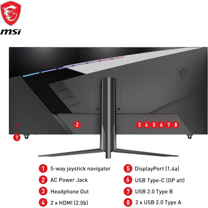 MSI MAG401QR Monitor gaming 40" UWQHD - Pannello IPS 3440 x 1440, 155 Hz / 1ms, VESA - DisplayPort 1.4a & HDMI 2.0 & Porta Type C, Nero - 155 Hz MSI MAG401QR Monitor gaming 40" UWQHD - Pannello IPS 3440 x 1440, 155 Hz / 1ms, VESA - DisplayPort 1.4a & HDMI 2.0 & Porta Type C, Nero - 155 Hz