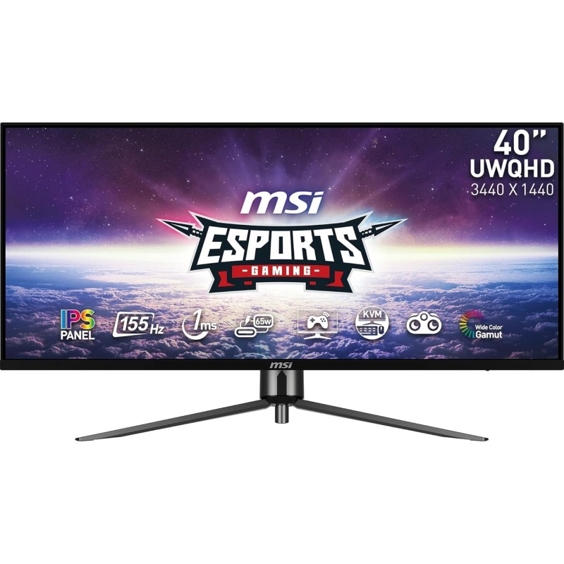 MSI MAG401QR Monitor gaming 40" UWQHD - Pannello IPS 3440 x 1440, 155 Hz / 1ms, VESA - DisplayPort 1.4a & HDMI 2.0 & Porta Type C, Nero - 155 Hz MSI MAG401QR Monitor gaming 40" UWQHD - Pannello IPS 3440 x 1440, 155 Hz / 1ms, VESA - DisplayPort 1.4a & HDMI 2.0 & Porta Type C, Nero - 155 Hz