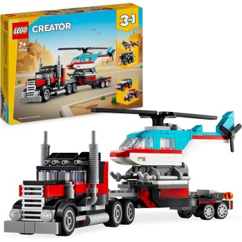 LEGO Creator 31146 3 in 1 Helicopter Truck, Games for Children and Girls from 7 Years, Rebuildable Toy Truck in Plane, Tanker or Racing Car and SUV, Birthday Gift Idea LEGO Creator 31146 3 in 1 Helicopter Truck, Games for Children and Girls from 7 Years, Rebuildable Toy Truck in Plane, Tanker or Racing Car and SUV, Birthday Gift Idea