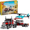 LEGO Creator 31146 3 in 1 Helicopter Truck, Games for Children and Girls from 7 Years, Rebuildable Toy Truck in Plane, Tanker or Racing Car and SUV, Birthday Gift Idea