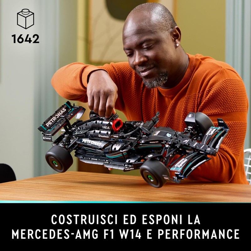 LEGO Technic Mercedes-AMG F1 W14 E Performance, Modellino da Costruire di Auto da Corsa per Adulti, Macchina in Scala 1:8, Kit Modellismo Supercar, Idea Regalo per Lui, Lei, Marito o Moglie 42171