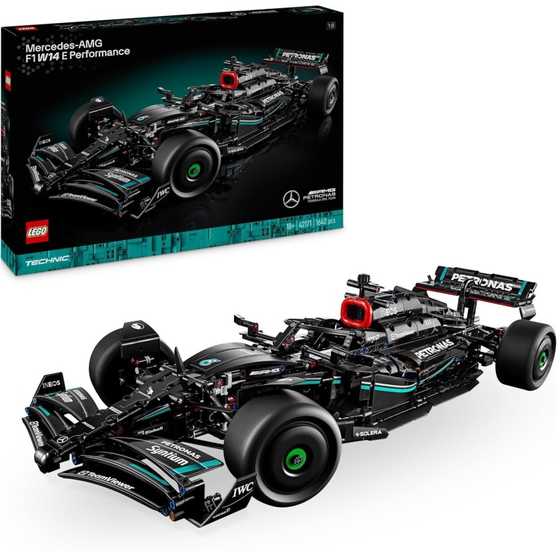 LEGO Technic Mercedes-AMG F1 W14 E Performance, Modellino da Costruire di Auto da Corsa per Adulti, Macchina in Scala 1:8, Kit Modellismo Supercar, Idea Regalo per Lui, Lei, Marito o Moglie 42171