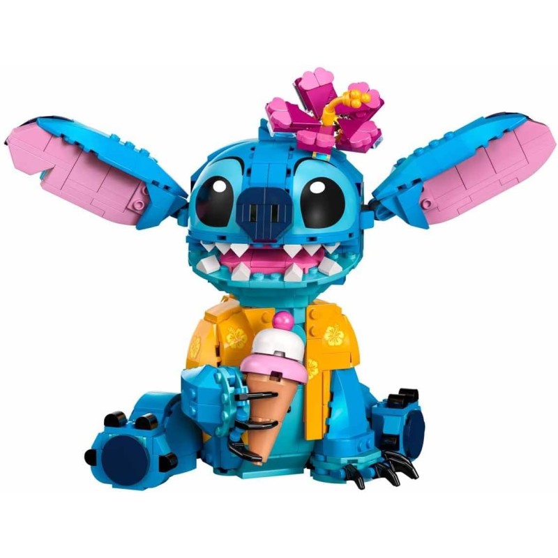 LEGO | Disney Stitch Toy - Play and Display Figure with Ice Cream Cone and Decorative Flower - Gift for Girls, Children and Lilo and Stitch Movie Fans from 9 Years and Up - 43249