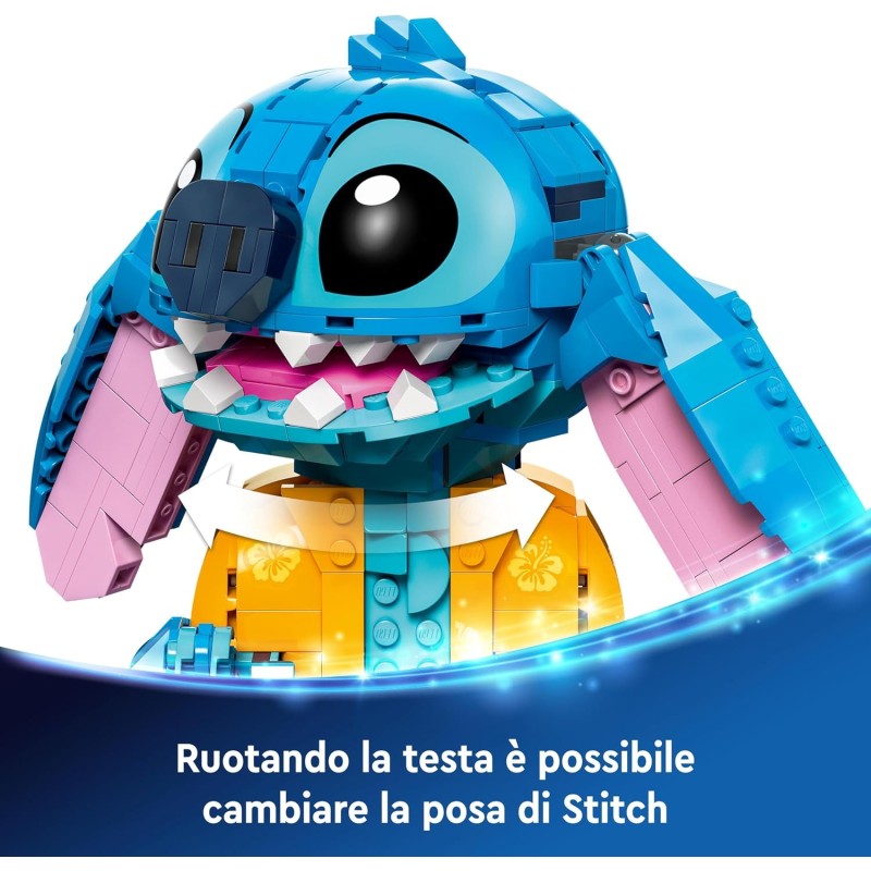 LEGO | Disney Stitch Toy - Play and Display Figure with Ice Cream Cone and Decorative Flower - Gift for Girls, Children and Lilo and Stitch Movie Fans from 9 Years and Up - 43249