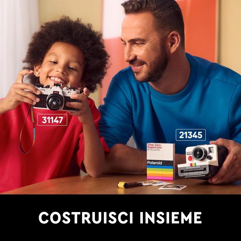 LEGO Creator 3 in 1 Fotocamera Retro, Macchina Fotografica Giocattolo da Costruire Trasformabile in Videocamera o TV Vintage, Giochi per Bambini e Bambine da 8 Anni, Idea Regalo di Compleanno 31147