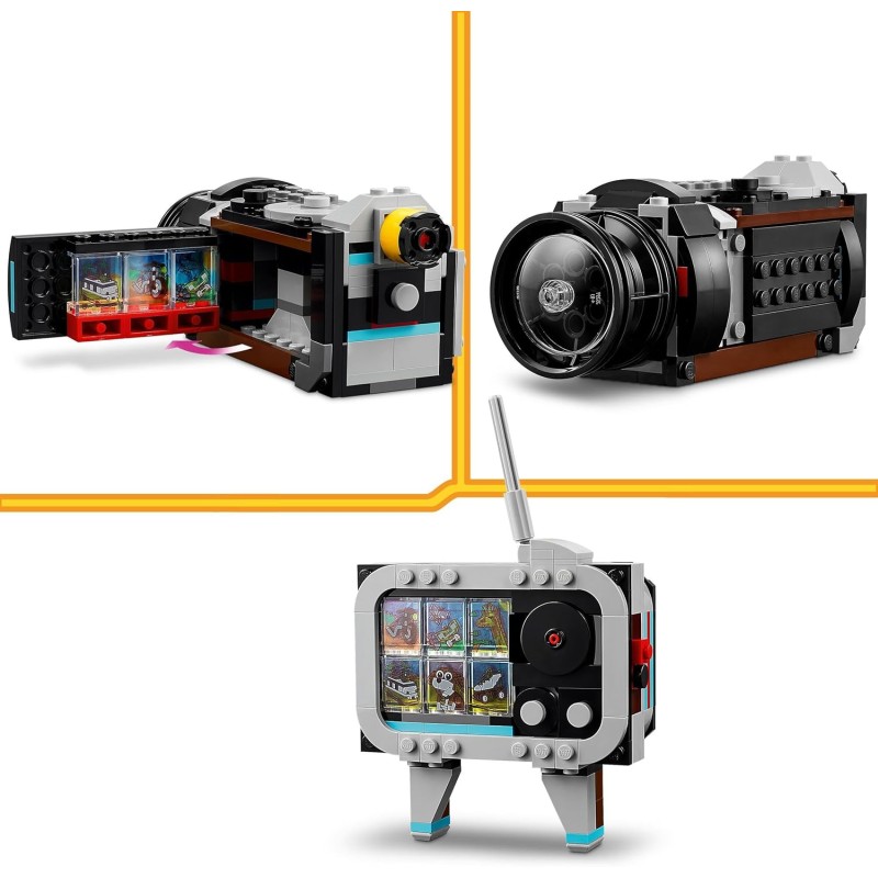 LEGO Creator 3 in 1 Fotocamera Retro, Macchina Fotografica Giocattolo da Costruire Trasformabile in Videocamera o TV Vintage, Giochi per Bambini e Bambine da 8 Anni, Idea Regalo di Compleanno 31147