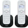 VTech CS1501 Telefono Cordless Casa Duo, Telefono fisso DECT con vivavoce e blocco chiamate, doppia ricarica, identificatore di chiamata, LCD Display retroilluminato e tastiera, modalità ECO, Bianco