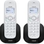 VTech CS1501 Telefono Cordless Casa Duo, Telefono fisso DECT con vivavoce e blocco chiamate, doppia ricarica, identificatore di chiamata, LCD Display retroilluminato e tastiera, modalità ECO, Bianco