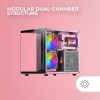 Mars Gaming MC-VIEW, Case Mini Tower Gaming Micro-ATX, Vetro Temperato a 90° Senza Cornice, Struttura Modulare a Doppia Camera, Supporto Completo per il Raffreddamento a Liquido, Rosa Mars Gaming MC-VIEW, Case Mini Tower Gaming Micro-ATX, Vetro Temperato a 90° Senza Cornice, Struttura Modulare a Doppia Camera, Supporto Completo per il Raffreddamento a Liquido, Rosa