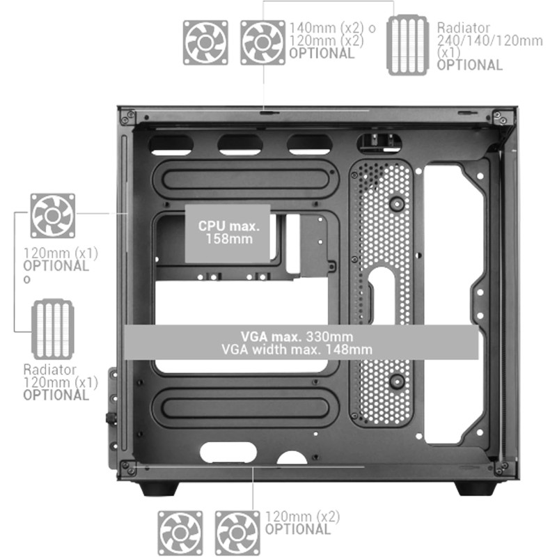 Mars Gaming MC-VIEW, Case Mini Tower Gaming Micro-ATX, Vetro Temperato a 90° Senza Cornice, Struttura Modulare a Doppia Camera, Supporto Completo per il Raffreddamento a Liquido, Rosa Mars Gaming MC-VIEW, Case Mini Tower Gaming Micro-ATX, Vetro Temperato a 90° Senza Cornice, Struttura Modulare a Doppia Camera, Supporto Completo per il Raffreddamento a Liquido, Rosa