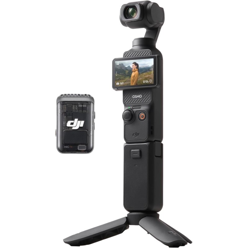 DJI Osmo Pocket 3 Creator Combo, fotocamera digitale con CMOS da 1'' e video 4K/120fps, stabilizzazione a 3 assi, tracciamento volti/oggetti, messa a fuoco rapida, microfono incluso, vlog camera DJI Osmo Pocket 3 Creator Combo, fotocamera digitale con CMOS da 1'' e video 4K/120fps, stabilizzazione a 3 assi, tracciamento volti/oggetti, messa a fuoco rapida, microfono incluso, vlog camera