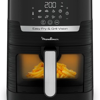 Moulinex Easy Fry & Grill Vision Friggitrice ad Aria 4.2 Litri/ 1Kg, Griglia Elettrica, Fino a 6 Persone, Griglia Removibile, 8 Programmi, Tecnologia Grill e Extra Crisp, App per Ricette,EZ5068 Moulinex Easy Fry & Grill Vision Friggitrice ad Aria 4.2 Litri/ 1Kg, Griglia Elettrica, Fino a 6 Persone, Griglia Removibile, 8 Programmi, Tecnologia Grill e Extra Crisp, App per Ricette,EZ5068