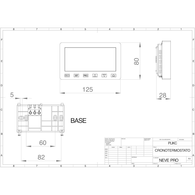 Plikc - Cronotermostato settimanale digitale - Neve (Neve PRO)