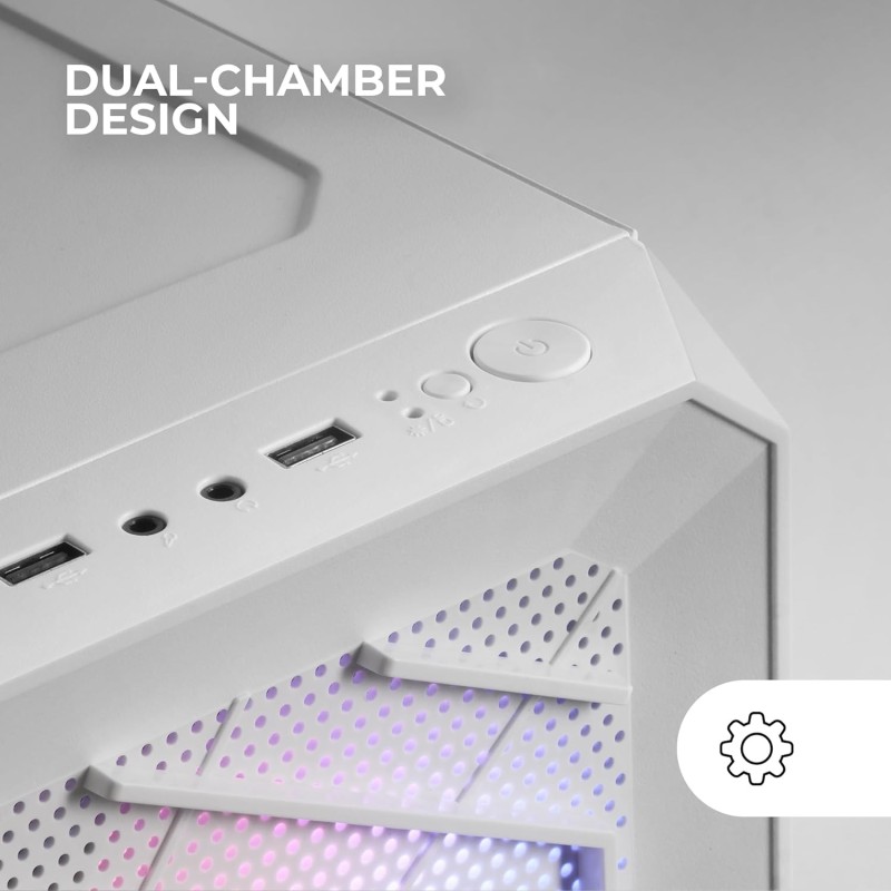 Mars Gaming MC-TOR, Case Semitower ATX Gaming, Finestra Laterale Completa, Design Mesh Frontale, 3x Ventole Frontale FRGB 120mm, Design a Doppia Camera, Bianco Mars Gaming MC-TOR, Case Semitower ATX Gaming, Finestra Laterale Completa, Design Mesh Frontale, 3x Ventole Frontale FRGB 120mm, Design a Doppia Camera, Bianco