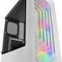 Mars Gaming MC-TOR, Case Semitower ATX Gaming, Finestra Laterale Completa, Design Mesh Frontale, 3x Ventole Frontale FRGB 120mm, Design a Doppia Camera, Bianco