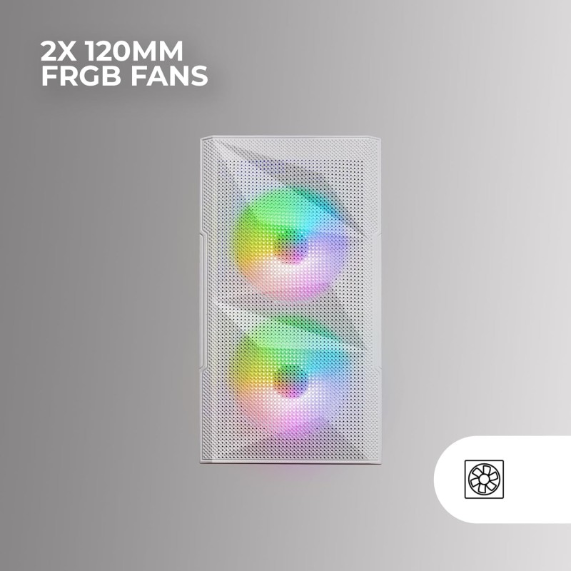Mars Gaming MC-ME, Case Gaming Compatto MicroATX, Finestra Laterale in Vetro Temperato, Design Frontale Total-Mesh Geometrico, 2 Ventole FRGB da 120mm, Bianco Mars Gaming MC-ME, Case Gaming Compatto MicroATX, Finestra Laterale in Vetro Temperato, Design Frontale Total-Mesh Geometrico, 2 Ventole FRGB da 120mm, Bianco