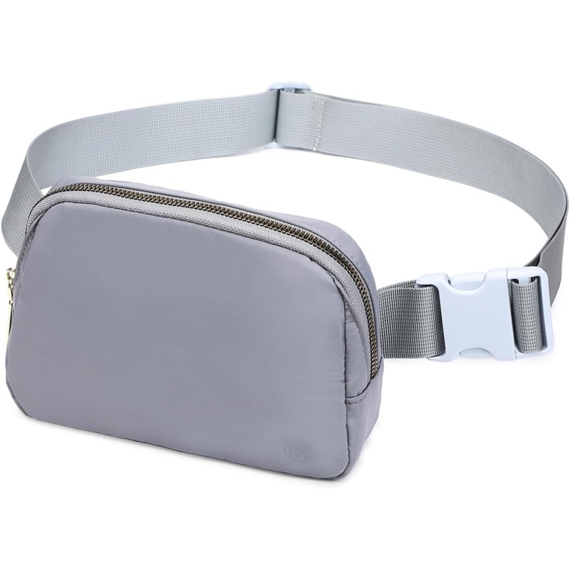 Miss Lulu Borsa Tracolla Donna Nero Nylon Impermeabile, Borse Mezzaluna Marsupio Spalla Con con Tracolla Regolabile, Messenger Crossbody Bag per Shopping Viaggio - 3-2 Grigio