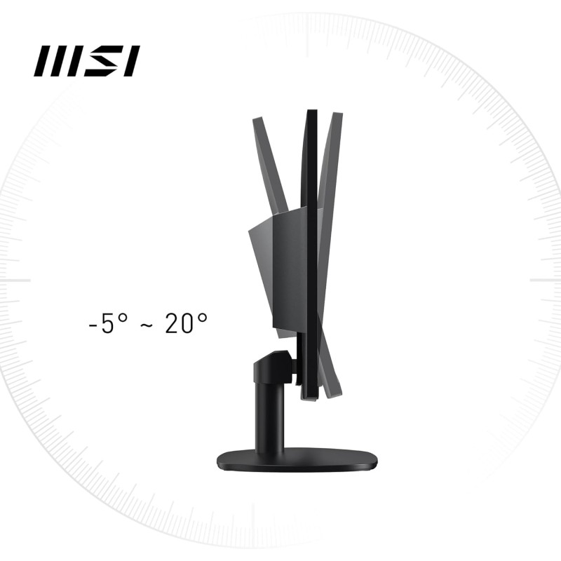 MSI PRO MP245V Monitor da 23,8" Full HD - Pannello VA (1920 x 1080), 100 Hz (con cavo HDMI), Schermo Eye-Friendly, Montabile VESA, Supporto Display Kit, Regolabile in inclinazione - HDMI 1.4, D-Sub - 24" Nero MSI PRO MP245V Monitor da 23,8" Full HD - Pannello VA (1920 x 1080), 100 Hz (con cavo HDMI), Schermo Eye-Friendly, Montabile VESA, Supporto Display Kit, Regolabile in inclinazione - HDMI 1.4, D-Sub - 24" Nero