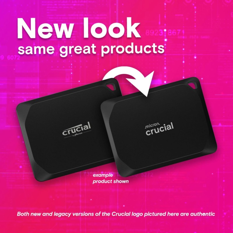 Crucial X9 SSD 1TB Esterno SSD Portatile, fino a 1050 MB/s, compatible con PC, Mac, PlayStation e Xbox, Unità a Stato Solido Esterno, USB-C 3.2 - CT1000X9SSD902 - 1TB Crucial X9 SSD 1TB Esterno SSD Portatile, fino a 1050 MB/s, compatible con PC, Mac, PlayStation e Xbox, Unità a Stato Solido Esterno, USB-C 3.2 - CT1000X9SSD902 - 1TB